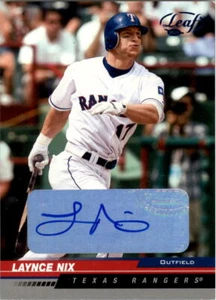 Autógrafos Leaf 2005 azul #194 Laynce Nix Auto Rangers 17/25 - casi nuevo-como nuevo - Imagen 1 de 1