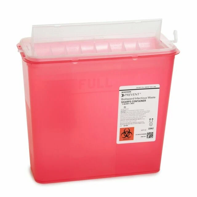 McKesson 2262 Prevent Sharps Container 1.25 Gallon Nonsterile