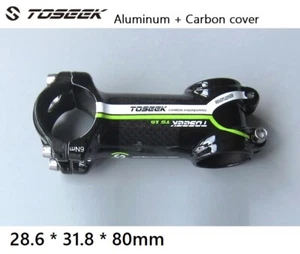 Bicycle Aluminum Carbon Stem 7° MTB Road Bike handlebar long Stems 31.8*80mm - Picture 1 of 7