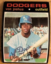 1971 Topps Von Joshua Baseball Card #57 Dodgers Outfield Low-Grade