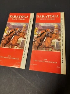 Two Saratoga NY Race Course Programs July Aug 1999 Nice Collectible Good... - Picture 1 of 6