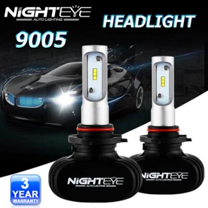 NIGHTEYE 50W 9005 LED Headlight Super Bright Bulbs Kit High Low Beam 6500K White - Picture 1 of 11