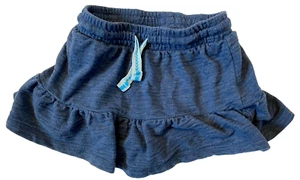 Cat & Jack Skort Girls Blue Drawstring Waist Stretch Shorts Peplum Skirt 3T - Picture 1 of 5