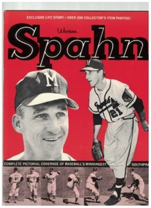 1964 Warren Spahn Milwaukee Boston Braves Pictorial Baseball Magazine - Picture 1 of 4