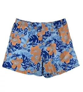 Culumbia PFG Men's Floral Performance Fishing Gear Shorts Blue Orange Size XXL - Picture 1 of 2
