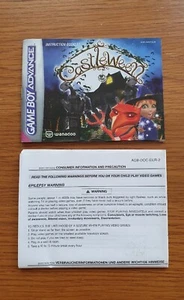 Gameboy Advance Castleween Instruction Booklet/Manual & AGB-DOC-EUR-2 ONLY - Picture 1 of 6