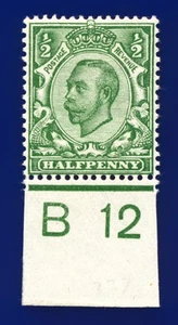 1912 SG339 1/2d hellgrün (Die-2, wmk IC) N4(2) Steuerung B12(c) MMH dwme - Bild 1 von 3