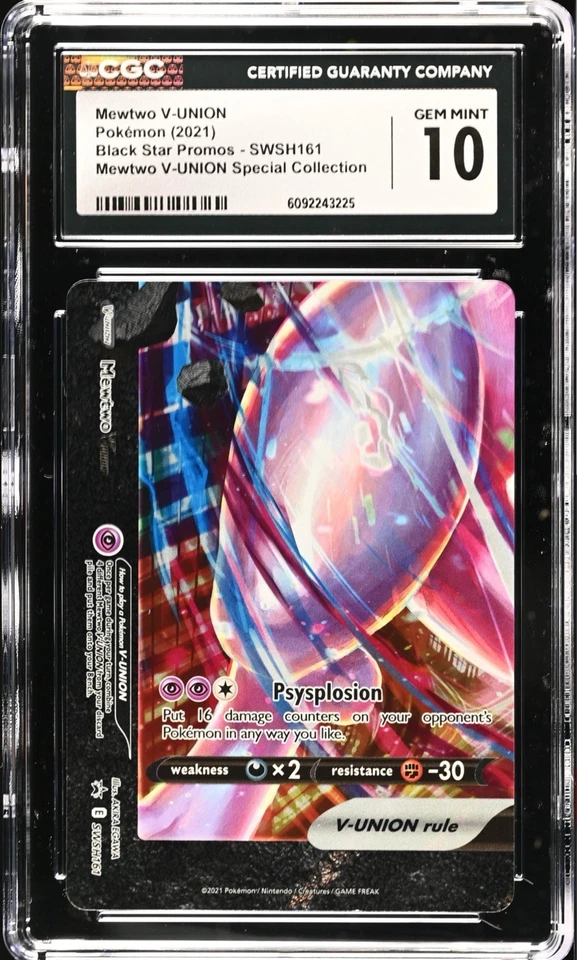 Mewtwo V-UNION SWSH161 Sword & Shield Black Star Promo Holo 2021 Pokémon Card - Image 1 of 2