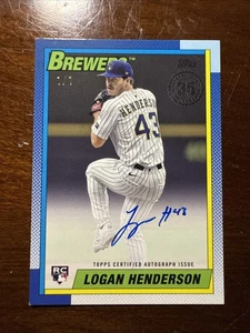 Topps 2025 Update Series 35 Year Anniversary Logan Henderson Auto 1/1 Brewers - Bild 1 von 6