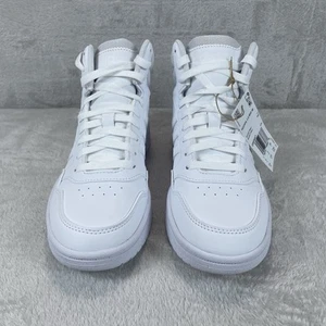 Adidas Women's Hoops 3.0 Mid Top Classic Basketball Shoes White Leather size 6.5 - Picture 1 of 19