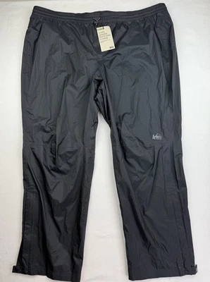 Pantalones de lluvia REI Trailmade para mujer 3X negros impermeables transpirables senderismo NUEVO Foto 1 de 4
