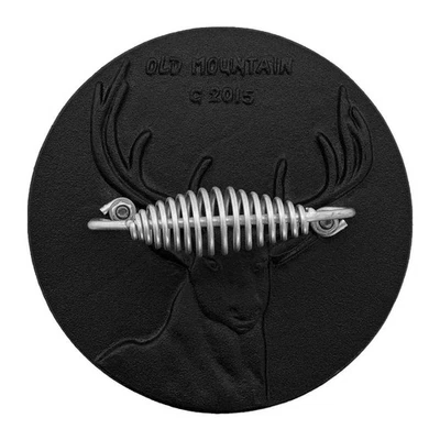 Пресс для гриля Old Mountain Buck, диаметр 7,5 дюйма, многоцветный, чугунный - Изображение 1 из 2