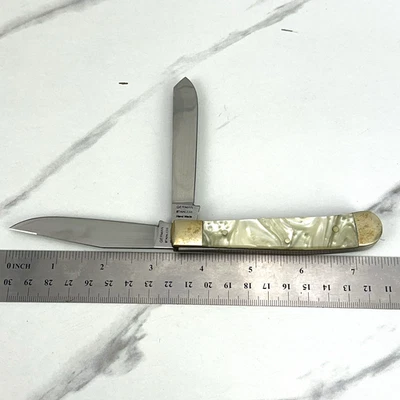 German Bull Trapper Carved Buffalo Horn Limited 1 of 200 Folding Pocket Knife - Image 1 of 4