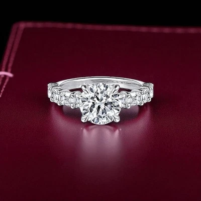 2.00 Ct Round Cut IGI Certified Lab Grown Diamond Engagement Ring 14K White Gold - Image 1 of 4
