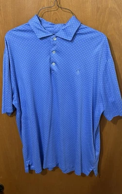 Polo Ralph Lauren Men's Blue Polo Shirt, Size L, Classic Fit, Polka Dot Large - Image 1 of 3