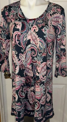 Camisón Ellen Tracy Merry & Bright Paisley S Nuevo con Etiquetas Suave y Cómodo Foto 1 de 4