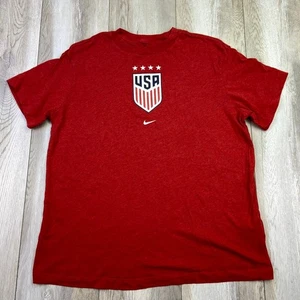 Nike USA Fußball Shirt Damen Medium rot locker Kurzarm T-Shirt Futbol Gym Run - Bild 1 von 11