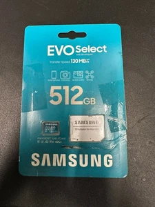 Carte mémoire microSDXC UHS-I Samsung EVO Select (2021) 512 Go (avec adaptateur SD) - Photo 1 sur 1