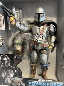 The Mandalorian Talking Action Figure with Grogu -Star Wars - Power Force -  New - Picture 1 of 6
