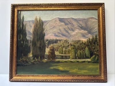 Antigua pintura temprana de California paisaje impresionista John Dominique 1932 Foto 1 de 4