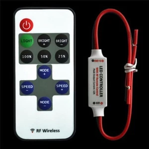 1x12V RF Wireless Remote Switch Controller Dimmer For Mini LED Light Strip New - Picture 1 of 10