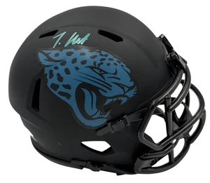 Travis Hunter Jacksonville Jaguars signierter Eclipse Speed Mini Helm Beckett Echtheitszertifikat - Bild 1 von 2