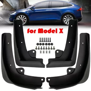 4x Front Rear Splash Guards Mud Flaps Mudguards for Tesla Model X 2015-2022 2016 - Picture 1 of 9
