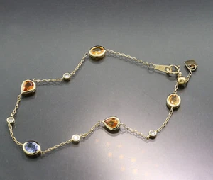 Brillant Saphir Armband 750er Gelbgold multicolor Wert 3.300 Euro Neu - Bild 1 von 5