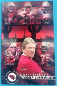 GUÍA DE MEDIOS DE FÚTBOL AMERICANO DE LA NFL DE LOS CARDENALES DE Arizona - 2003 - casi como nuevo - Imagen 1 de 2