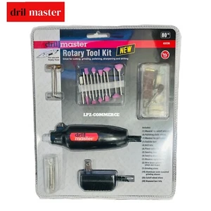 BRAND NEW Drillmaster Rotary Tool Kit: (80 pieces) Drill, polish, sand & more - Picture 1 of 3