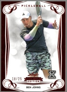 BEN JOHNS 2023 LEAF PICKLEBALL PREMIER EDITION XRC ROOKIE RED FOIL 18/25