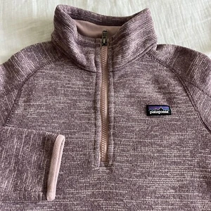 Patagonia Girls Better Sweater Purple Pullover 1/4 Zip Size XL 14 Years - Picture 1 of 7