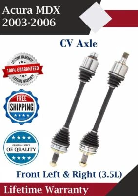 New OE Front Left & Right CV Axle For 2003-2006 Acura MDX 3.5L Lifetime Warranty - Image 1 of 4