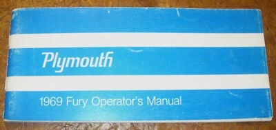 1969 69 Plymouth Fury Owners Operators manual Original Foto 1 de 4