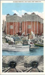 Hudson Terminal and Tubes, New York City, New York Postcard c1916 - Picture 1 of 2