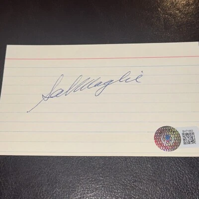 Sal Maglie Autographed Signed 3x5 Index Card BAS Beckett Authenticated - Image 1 of 4