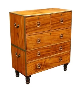 Camphorwood Campaign Chest, Mid-Nineteenth Century - Picture 1 of 14