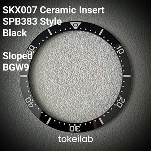Inserto de bisel SKX007 cerámica BGW9 (estilo SPB383) / Inclinado / Negro - SEIKO MOD - Imagen 1 de 1
