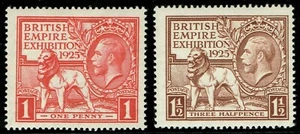 1924 KGV 1d Red + 1 1/2d Brown SG432/3 Fine Unmounted Cat. £85.00 - Picture 1 of 1