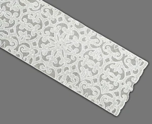 Designer Silver Table Runner Luxury Beads Table Runner Wedding Tableware 13X34In - Picture 1 of 11