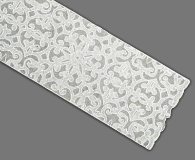 Designer Silver Table Runner Luxury Beads Table Runner Wedding Tableware 13X34In - Image 1 of 4