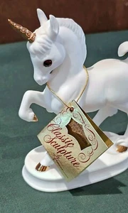 NWT Fine Bone China Designer Freeman For GG George Good Unicorn Gold Horn Vtg - Picture 1 of 4