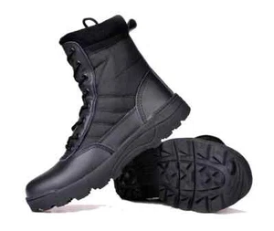 Men's Tactical Boots Army Military Leather Motorcycle Combat Hiking Work Shoes - Picture 1 of 2