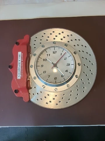 CORVETTE Performance Disc Brake Caliper Wall Clock Rotor  Man Cave SHOP garage Cover