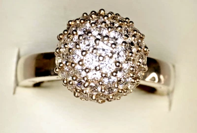 Thomas Sabo Vintage Ring silber Pavé Kugel weiß TR1871-051-14-54 - Bild 1 von 4