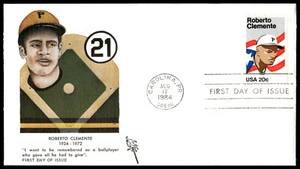 1984 FDC Roberto Clemente 1934-1972- JESTER Cachet - Picture 1 of 2