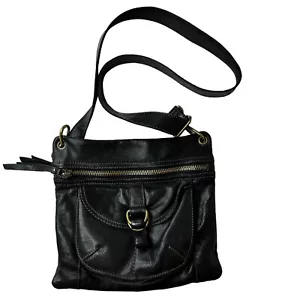 Fossil Umhängetasche schwarz weiches Leder mittelgroß Tasche Handtasche - Bild 1 von 8