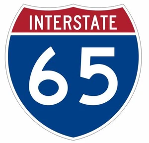 Autocollant décalcomanie Interstate 65 panneau routier R914 - Photo 1/1