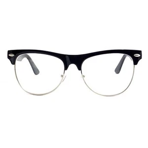 Años 60 Retro Grueso Medio Metal Marco Moderno Lentes Transparentes Gafas PLATEADAS/NEGRAS NUEVAS - Imagen 1 de 5