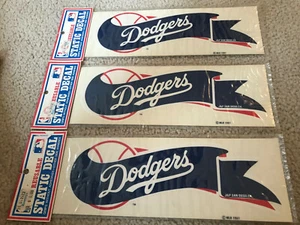 LOT (3) VINTAGE LOS ANGELES DODGERS DECALS NEW OLD STOCK - Picture 1 of 2